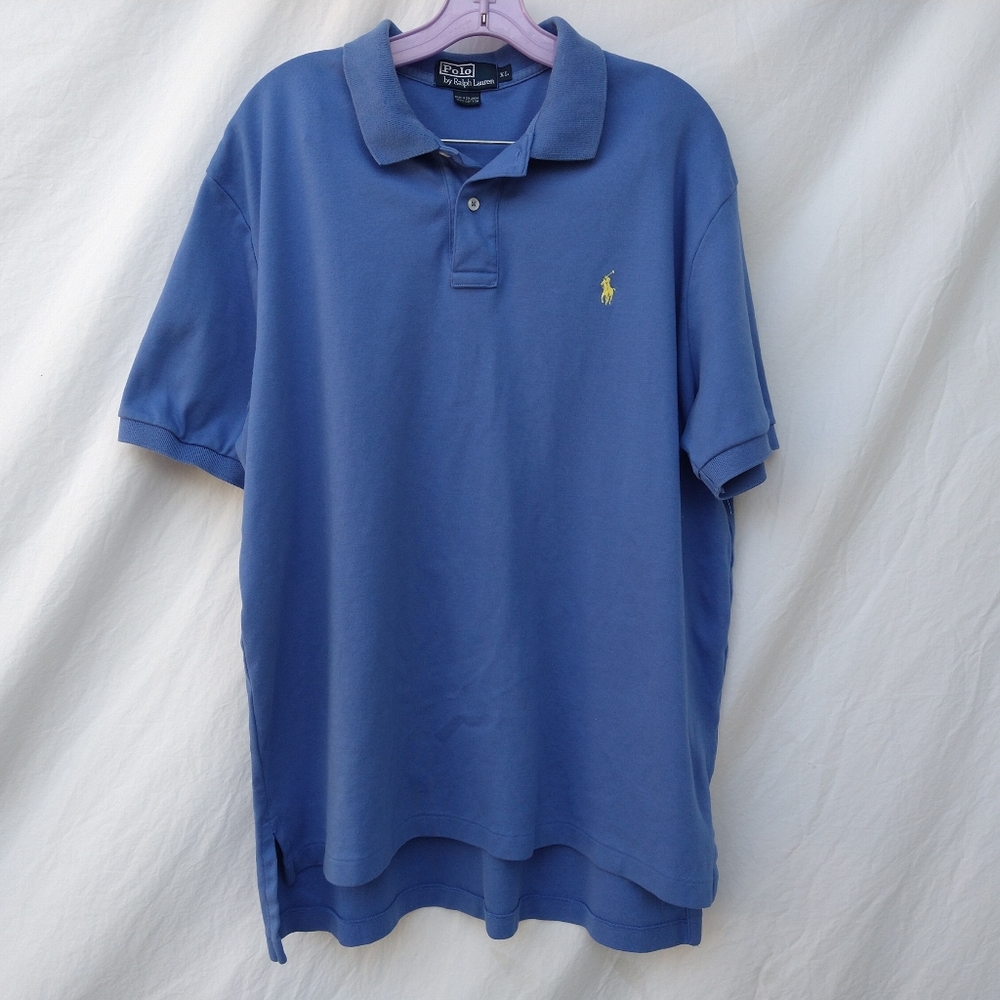 VTG Polo Ralph Lauren Single Stitch Blue Polo XL